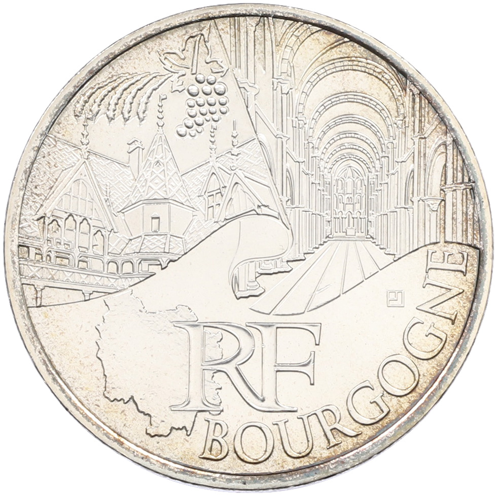 10 евро 2011 года Франция «Регионы Франции — Бургундия» — Фото №1