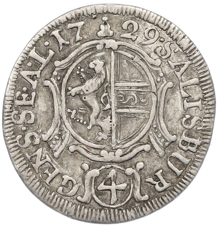 4 крейцера 1729 года Зальцбург — Фото №1