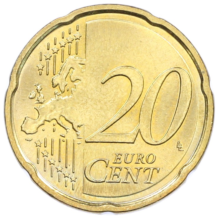 20 евроцентов 2010 года D Германия — Фото №2