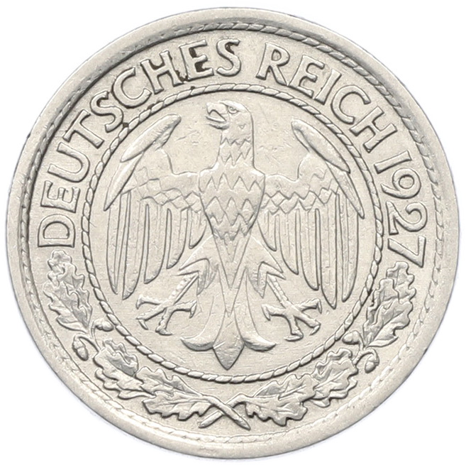 50 рейхспфеннигов 1927 года A Германия — Фото №1