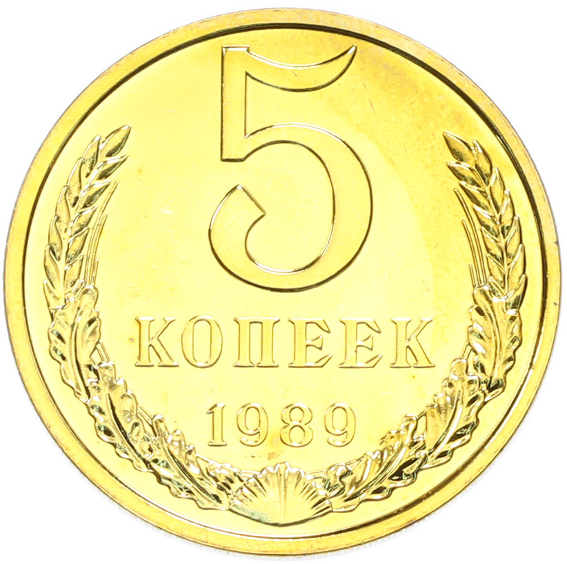5 копеек 1989 года СССР — Фото №1