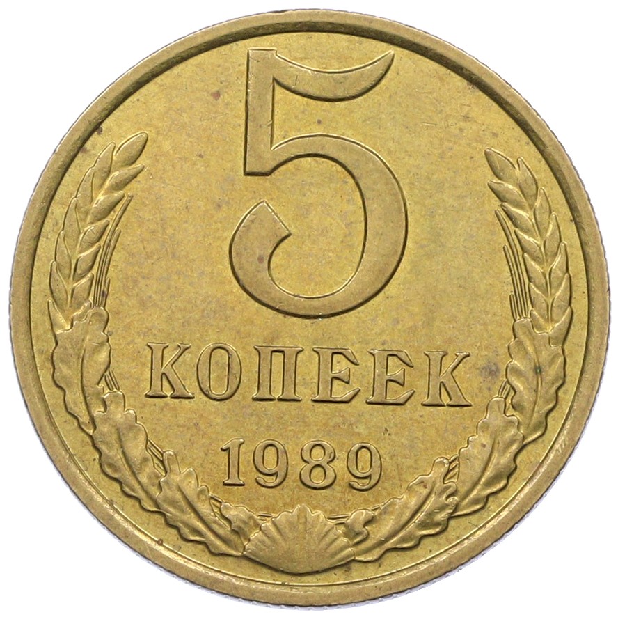 5 копеек 1989 года СССР — Фото №1