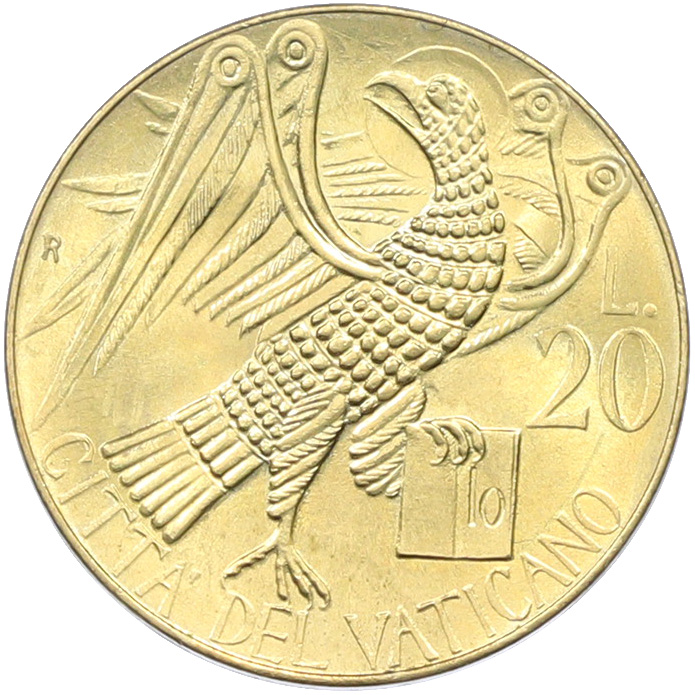 20 лир 1985 года Ватикан — Фото №1