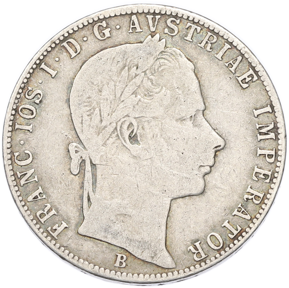 1 флорин 1859 года B Австрия — Фото №2