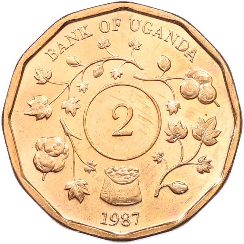 2 шиллинга 1987 года Уганда — Фото №1