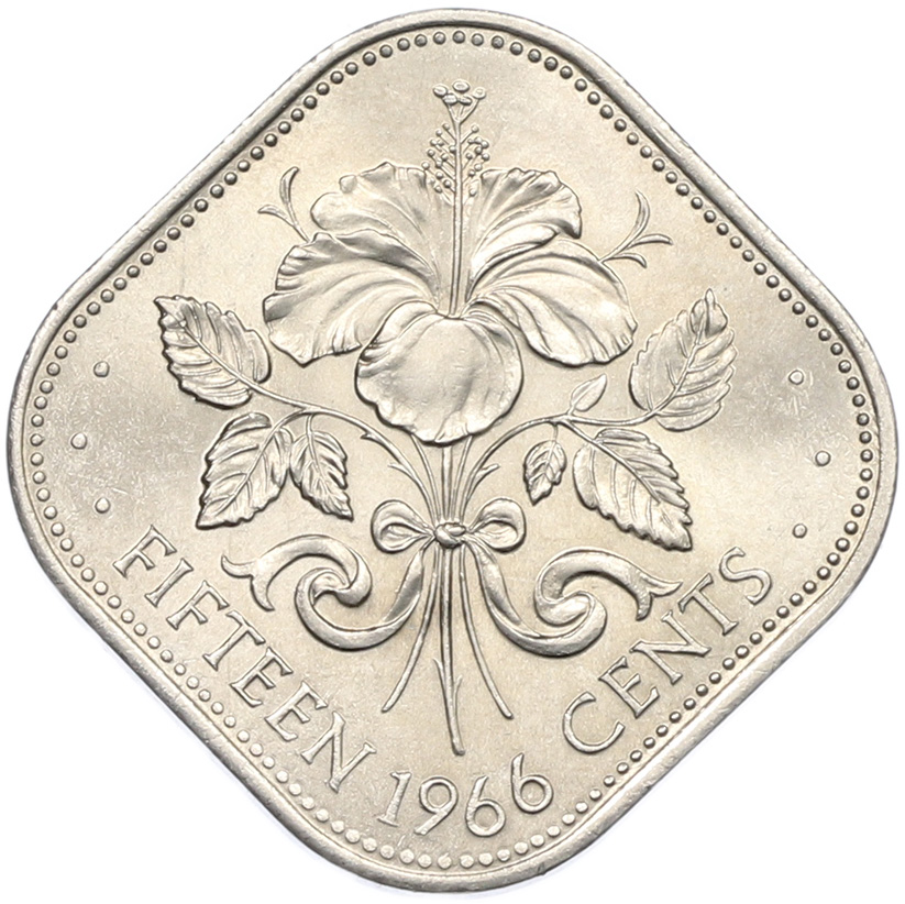 15 центов 1966 года Багамские острова — Фото №1