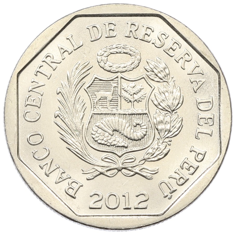 1 новый соль 2012 года Перу «Богатство и гордость Перу — Крепость короля Филиппа» — Фото №2