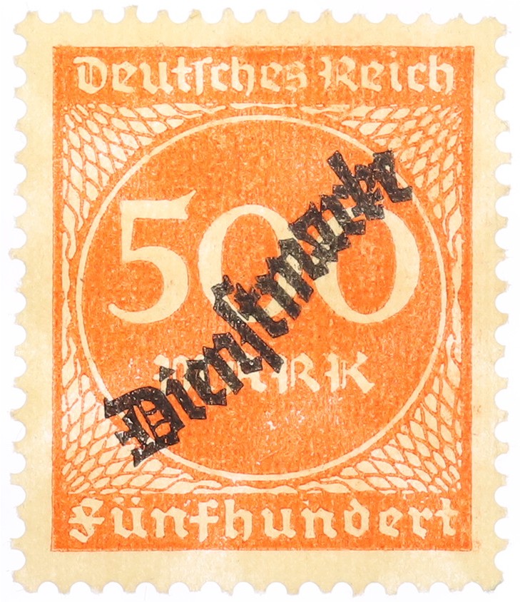 Почтовая марка 500 марок 1923 года Германия — Фото №1