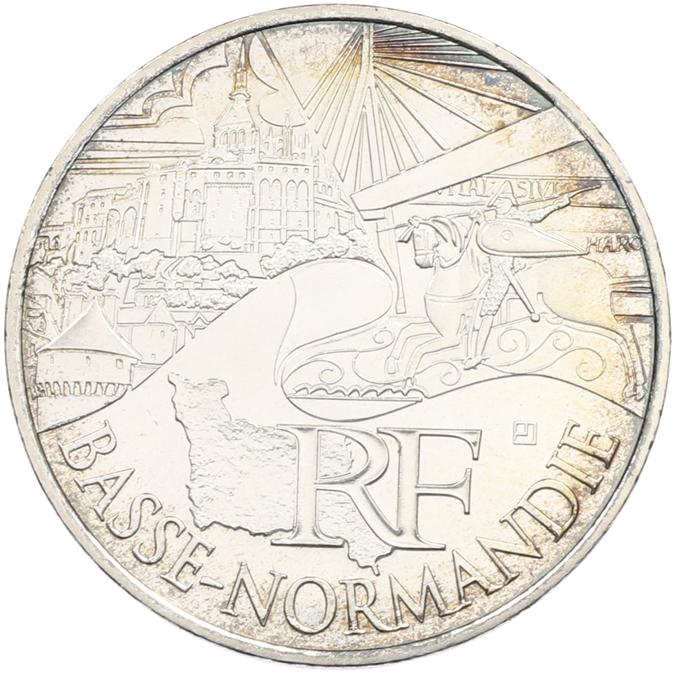 10 евро 2011 года Франция «Регионы Франции — Нижняя Нормандия» — Фото №1