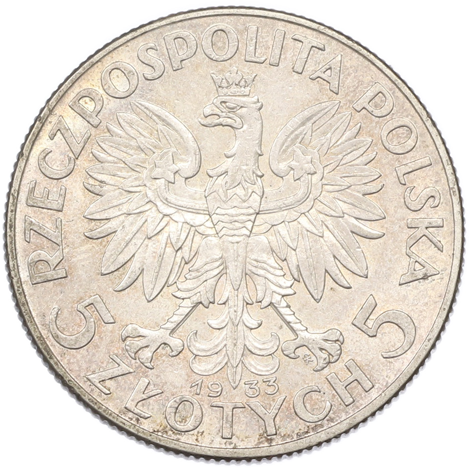5 злотых 1933 года Польша — Фото №1