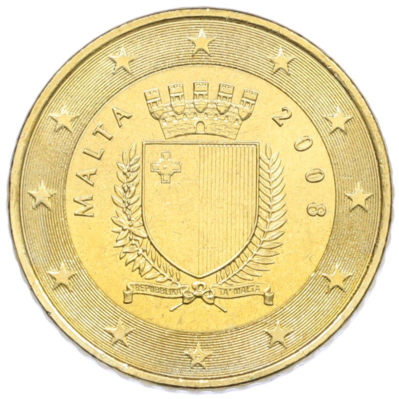 50 евроцентов 2008 года Мальта — Фото №1