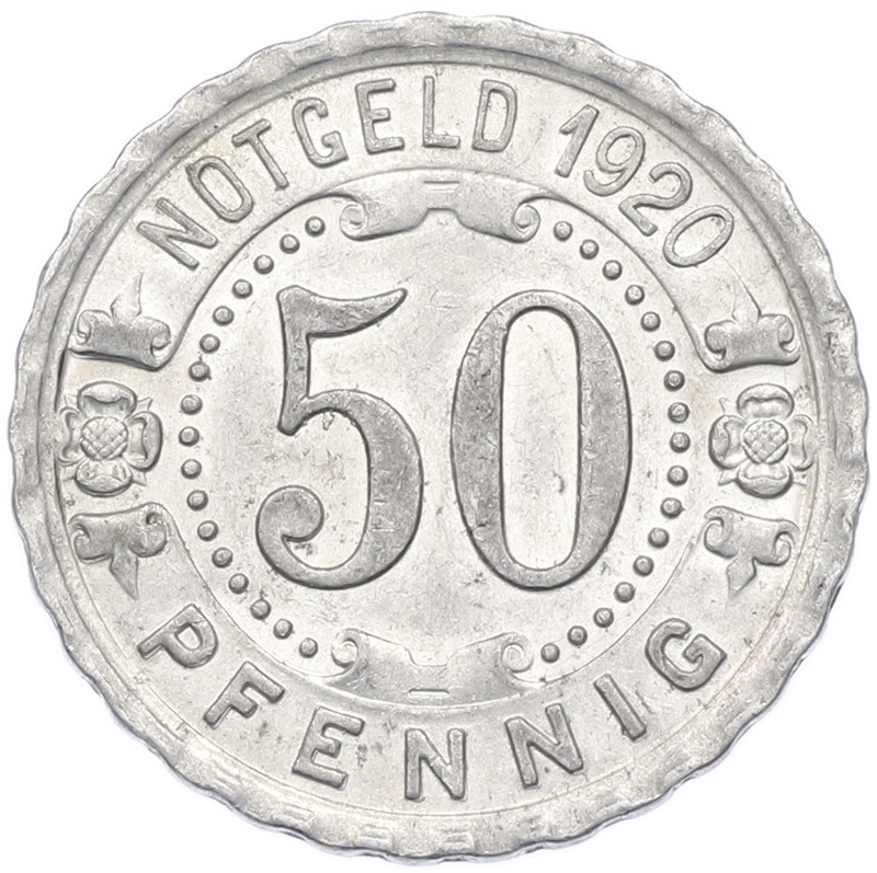 50 пфеннигов 1920 года Германия — город Виттен (Нотгельд) — Фото №2