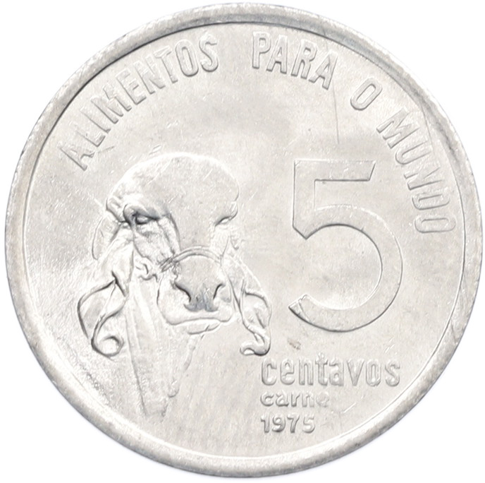 5 сентаво 1975 года Бразилия «ФАО — Зебу» — Фото №1