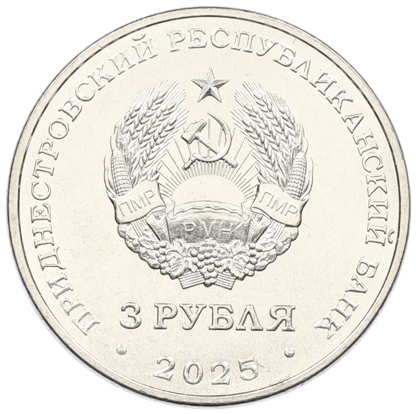 3 рубля 2025 года Приднестровье «Древние крепости на Днестре — Сорокская крепость» — Фото №2