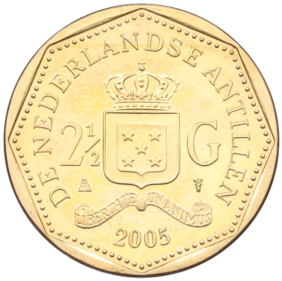 2 1/2 гульдена 2005 года Нидерландские Антильские острова — Фото №1