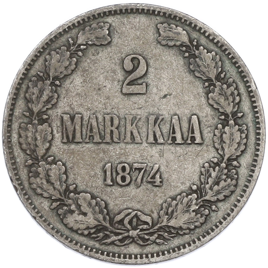 2 марки 1874 года Русская Финляндия — Фото №1