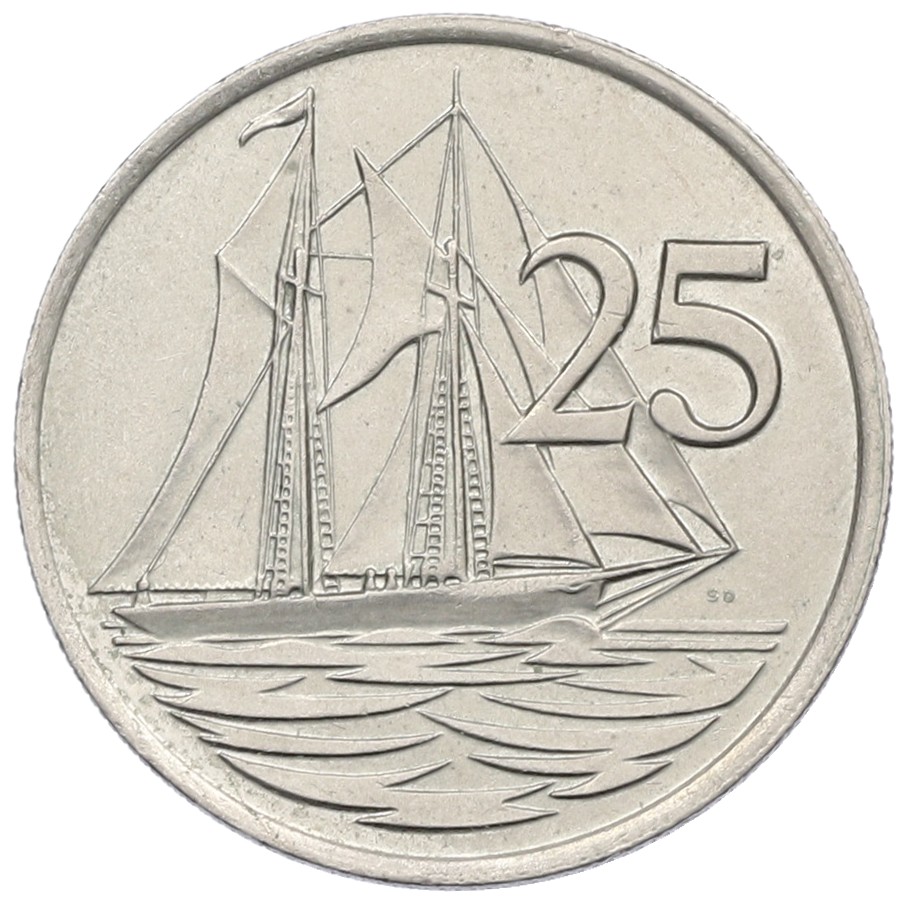 25 центов 1977 года Каймановы острова — Фото №1