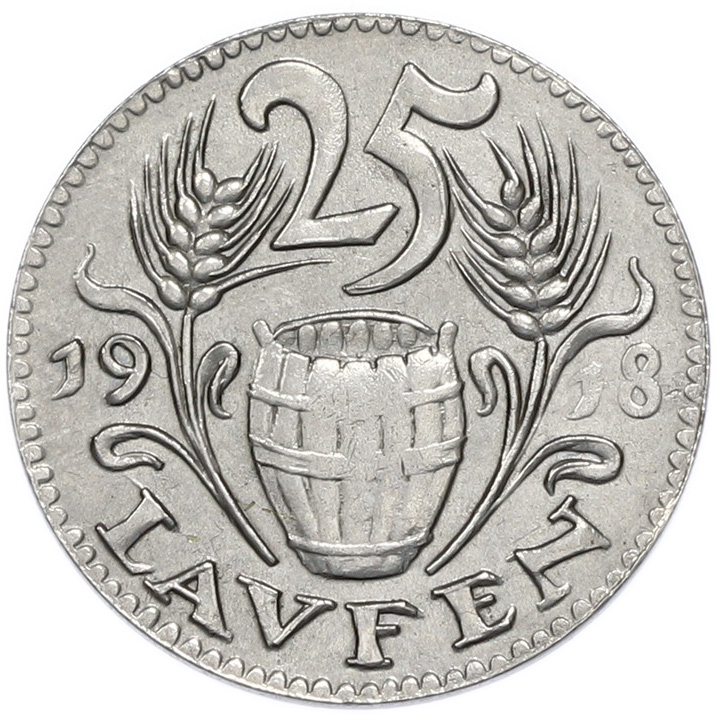 25 пфеннигов 1918 года Германия — округ Лауфен (Нотгельд) — Фото №2
