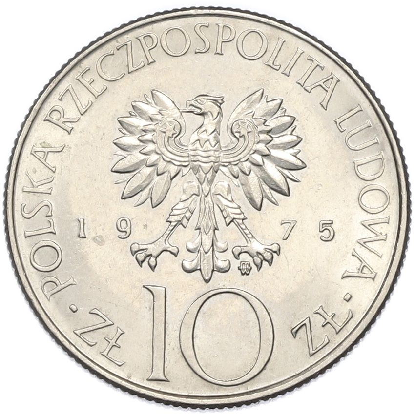 10 злотых 1975 года Польша «Адам Мицкевич» — Фото №2