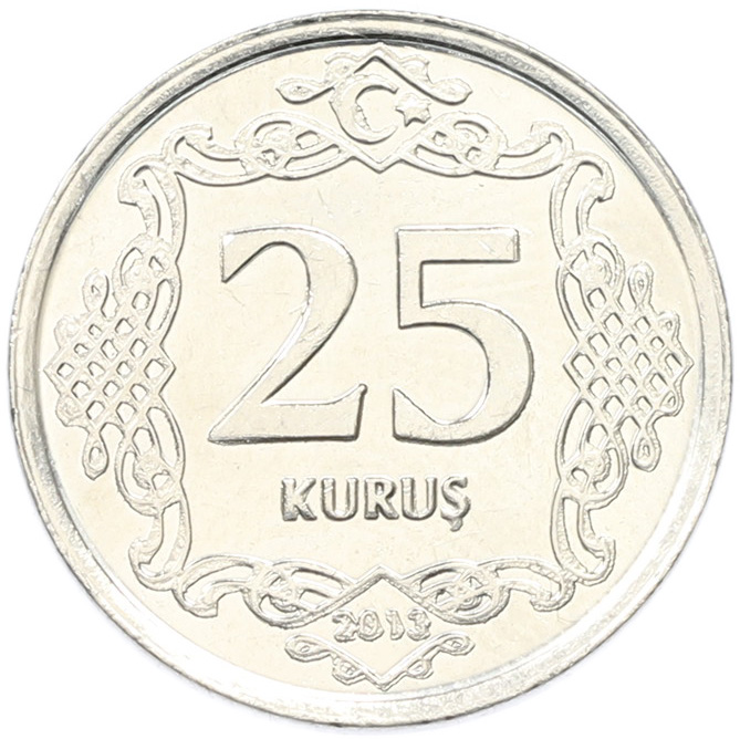 25 курушей 2013 года Турция — Фото №1