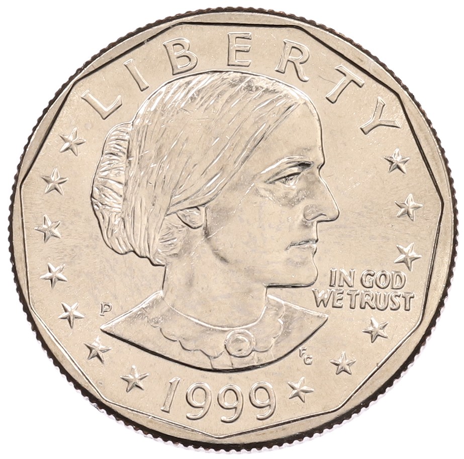 1 доллар 1999 года P США «Сьюзен Энтони» — Фото №1