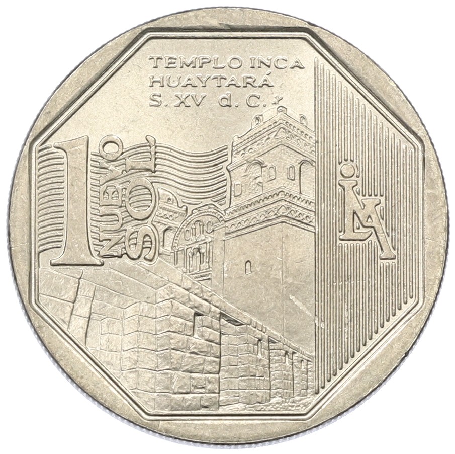 1 новый соль 2013 года Перу «Богатство и гордость Перу — Храм инков Уятара» — Фото №1