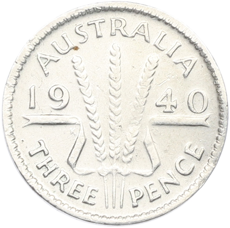3 пенса 1940 года Австралия — Фото №1