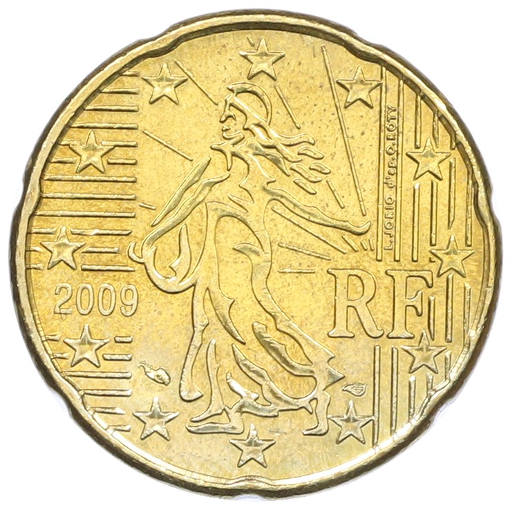 20 евроцентов 2009 года Франция — Фото №1