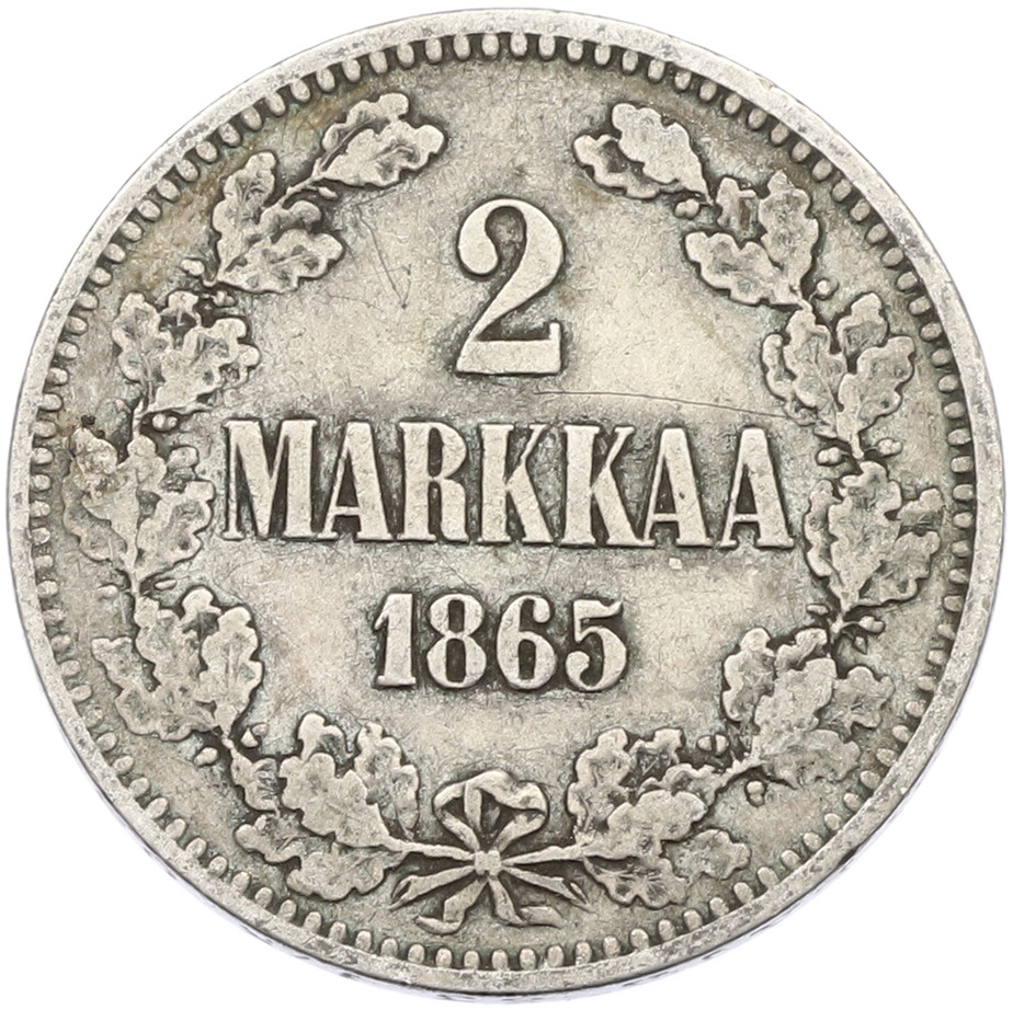 2 марки 1865 года Русская Финляндия — Фото №1