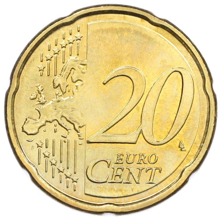 20 евроцентов 2009 года Словакия — Фото №2