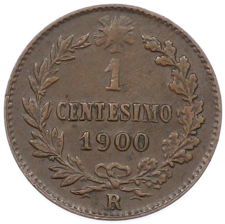 1 чентезимо 1900 года Италия — Фото №1