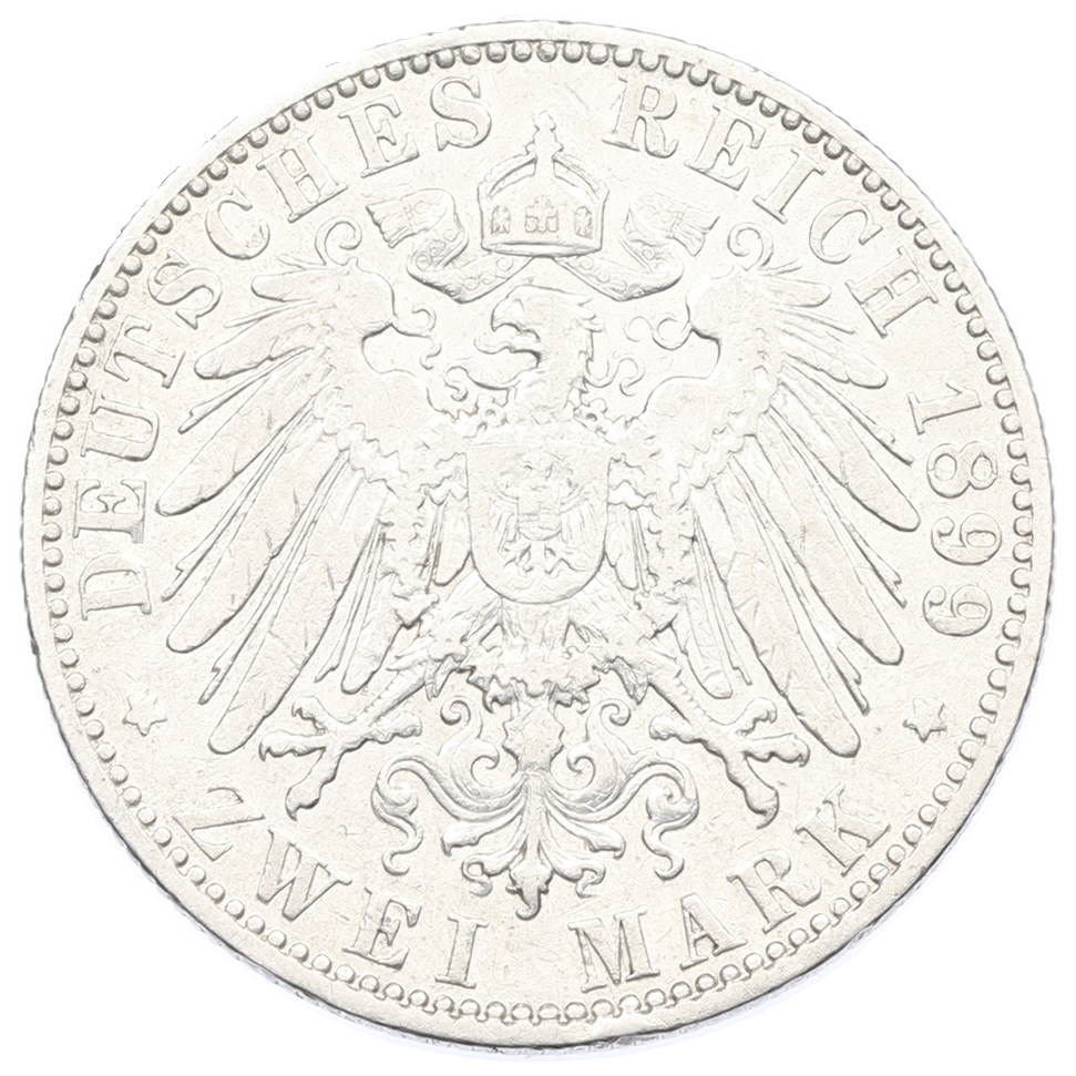 2 марки 1899 года Германия (Пруссия) — Фото №2