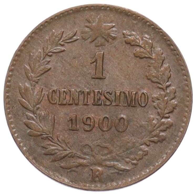 1 чентезимо 1900 года Италия — Фото №1
