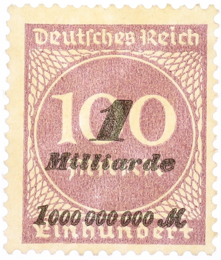 Почтовая марка 1 миллиард марок 1923 года Германия — Фото №1
