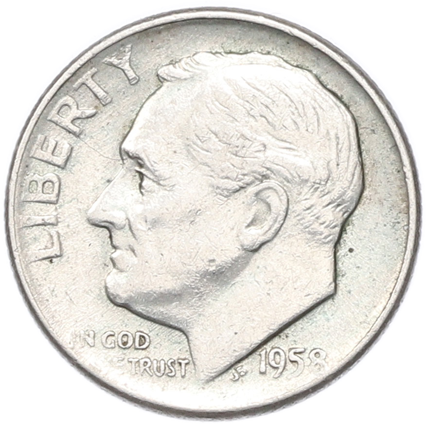 1 дайм (10 центов) 1958 года D США — Фото №1