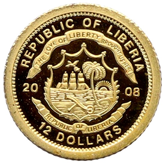 12 долларов 2008 года Либерия «Страны Европы — Испания» — Фото №2