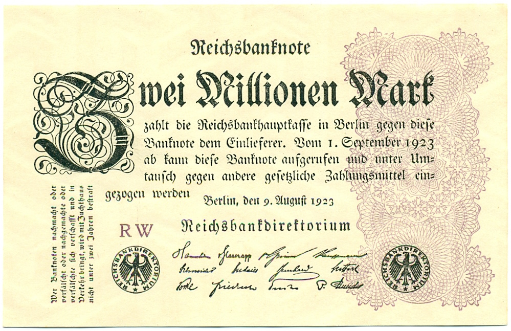 2 миллиона марок 1923 года Германия — Фото №1