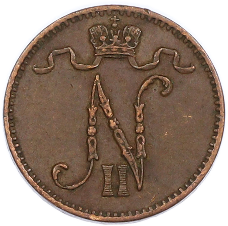 1 пенни 1909 года Русская Финляндия — Фото №2