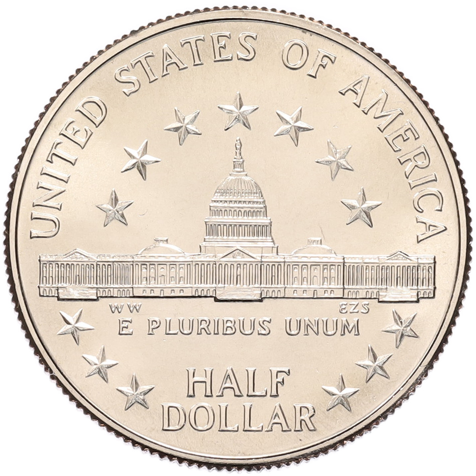 1/2 доллара (50 центов) 1989 года D США «200 лет Конгрессу» — Фото №2