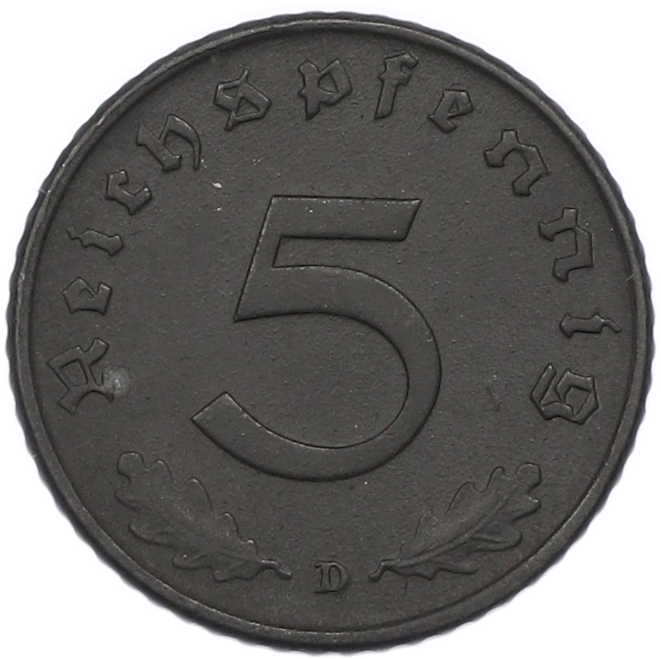5 рейхспфеннигов 1947 года D Германия — Фото №2