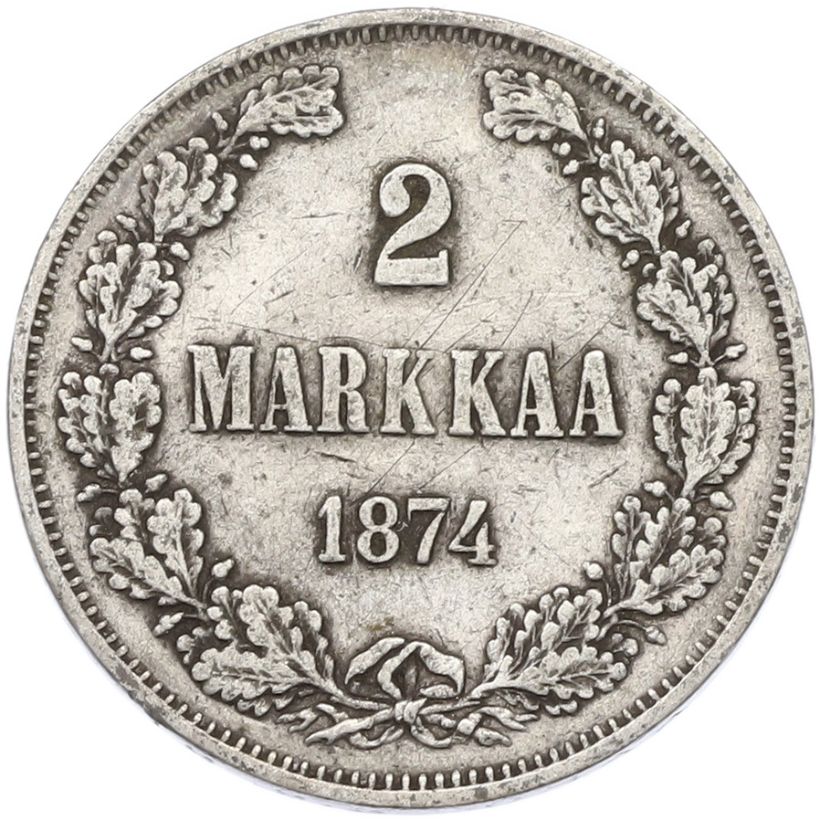 2 марки 1874 года Русская Финляндия — Фото №1