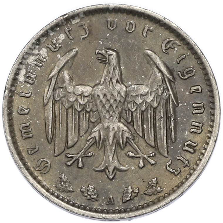 1 рейхсмарка 1937 года A Германия — Фото №2