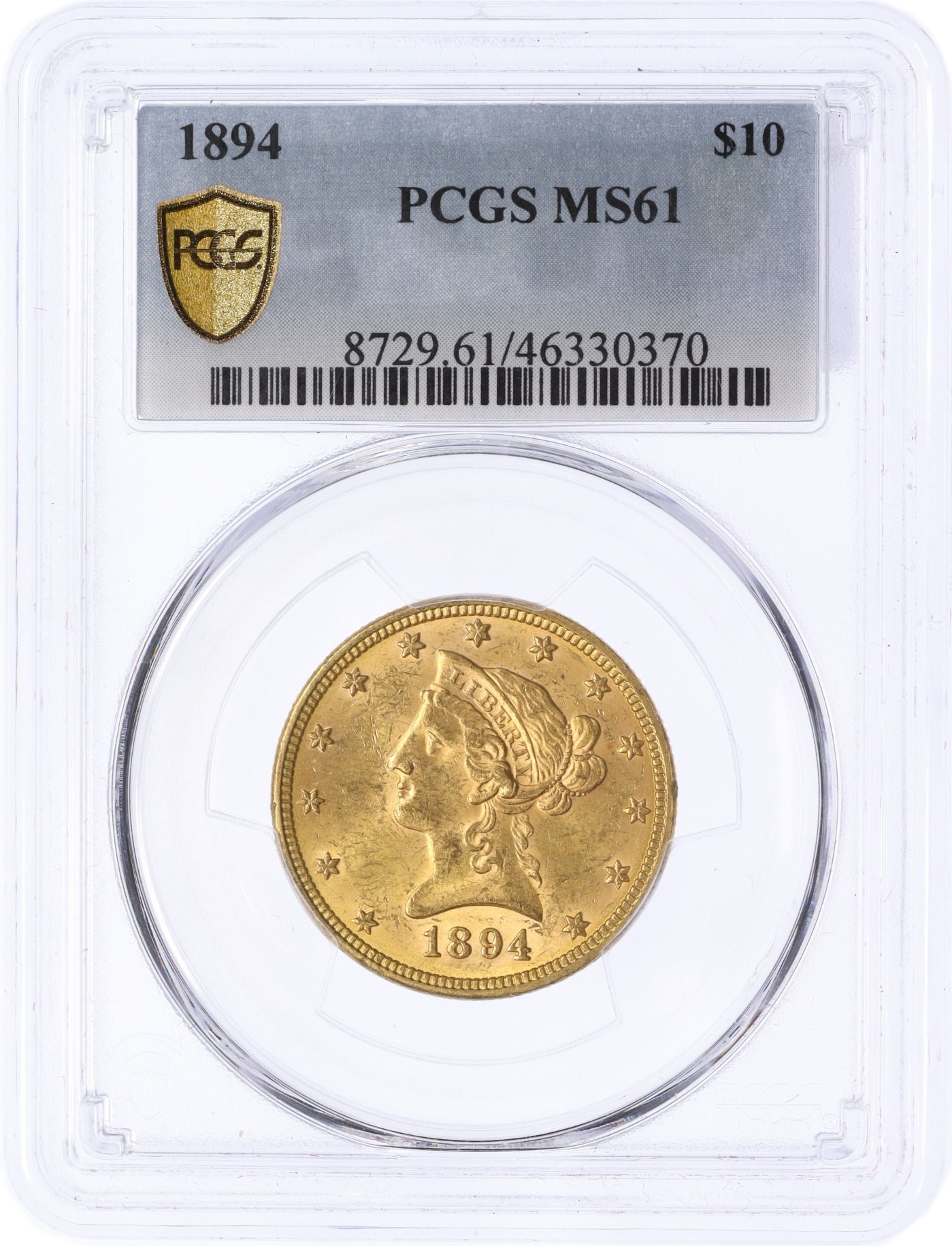 10 долларов 1894 года США — в слабе PCGS (MS61) — Фото №3