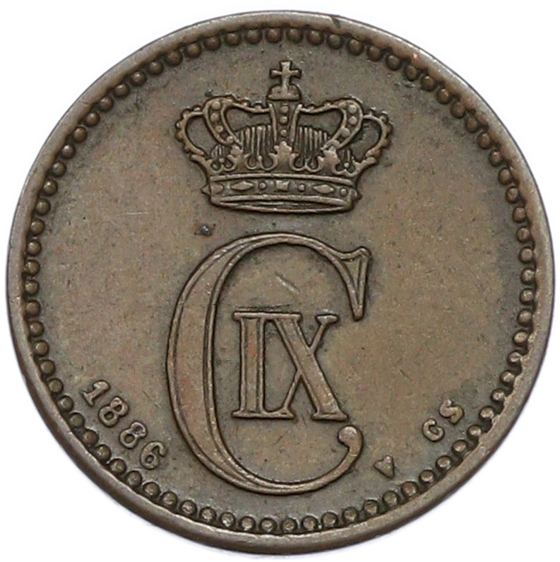 1 эре 1886 года Дания — Фото №2