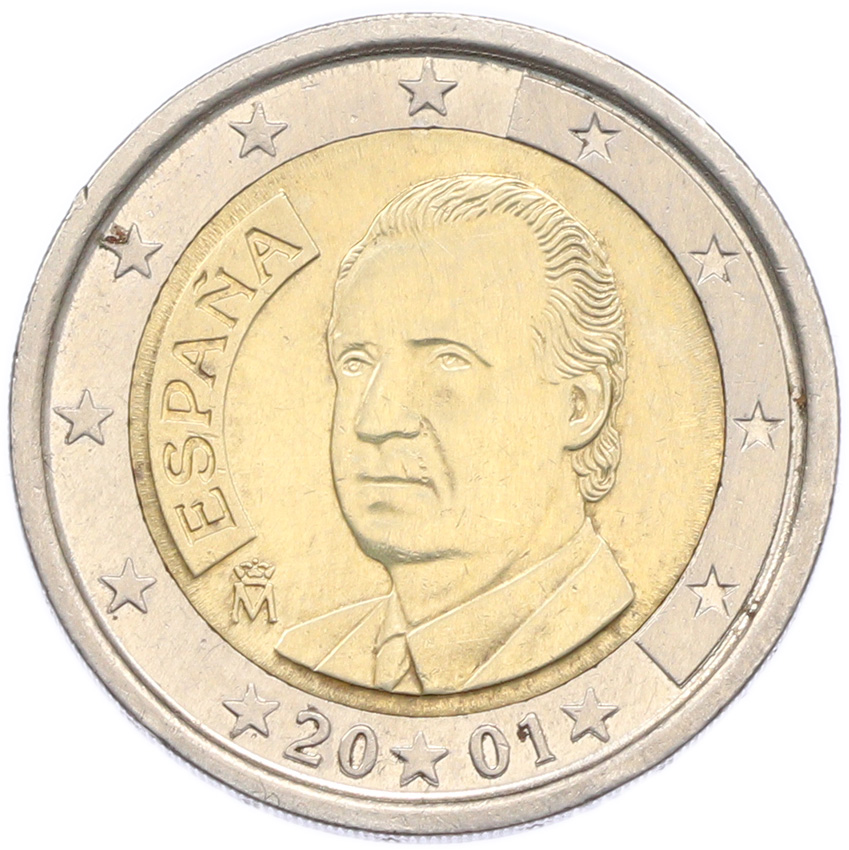 2 евро 2001 года Испания — Фото №1