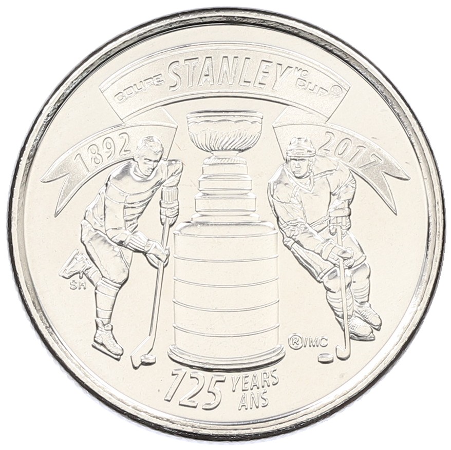 25 центов 2017 года Канада «125 лет Кубку Стенли» — Фото №1