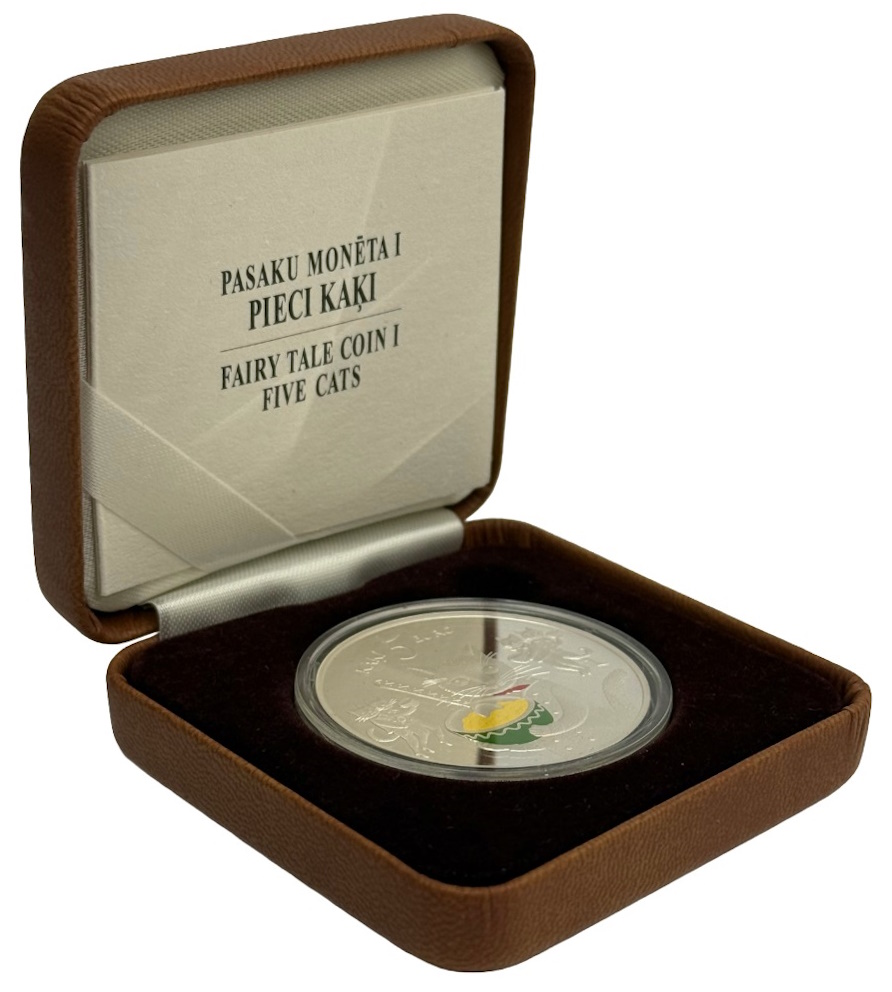 5 евро 2015 года Латвия «Сказки — Пять кошек» — Фото №3