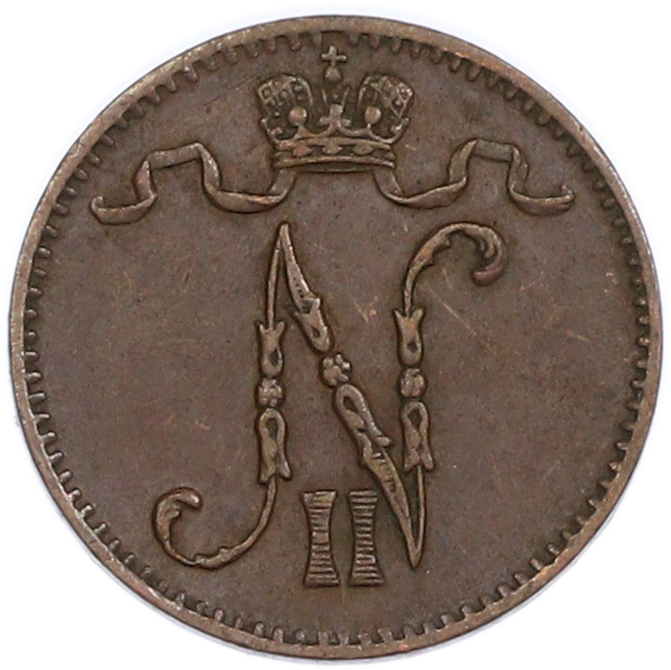 1 пенни 1907 года Русская Финляндия — Фото №2
