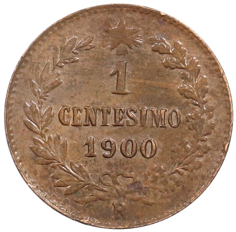 1 чентезимо 1900 года Италия — Фото №1