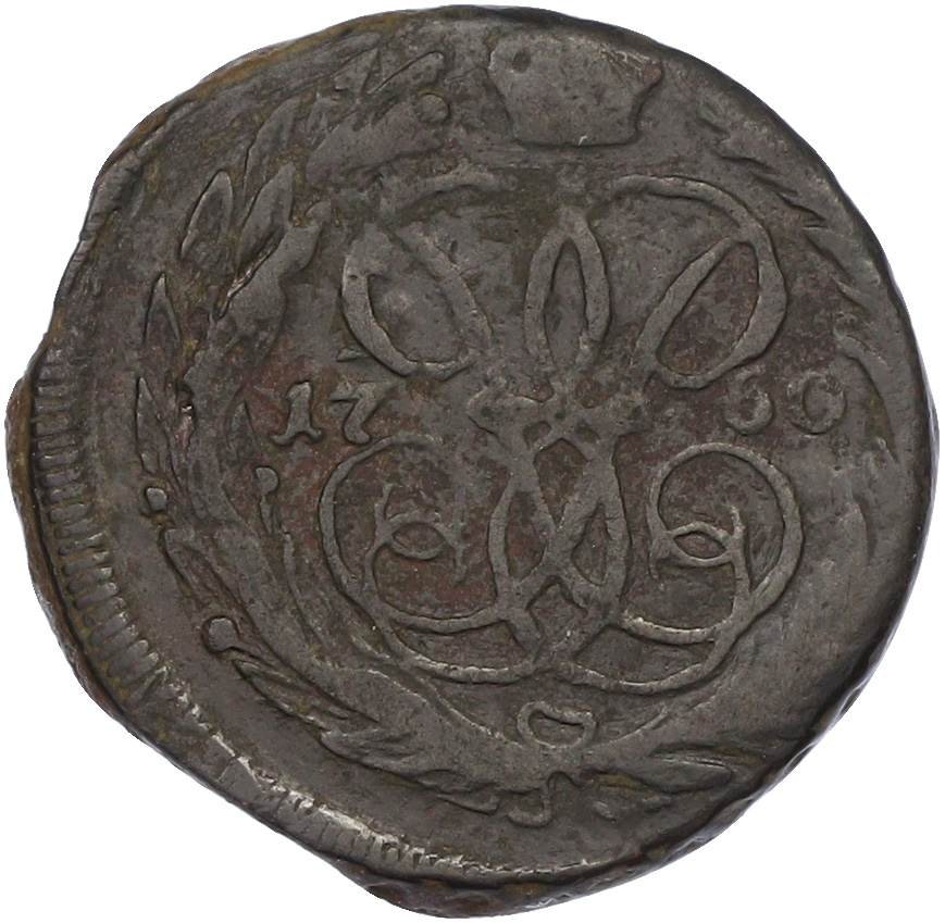 1 копейка 1760 года Российская Империя (Елизавета Петровна) — Фото №1